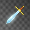 Magic sword isolated game element Royalty Free Stock Photo