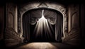Magic theater stage red curtains Show Spotlight Royalty Free Stock Photo