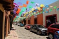 Street and Architecture of Tequisquiapan, Queretaro, Mexico.