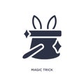 magic trick icon on white background. Simple element illustration from magic concept