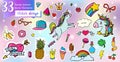 Magic unicorn sticker set