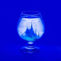 Magic vessel on blue background