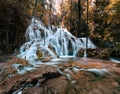 Magic view of Skradinski Buk waterfall. Splendid morning scene of Krka National Park, Lozovac village location, Croatia, Europe. Royalty Free Stock Photo