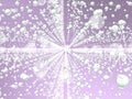 Magic violish explosion with spheres over gradiet background Royalty Free Stock Photo