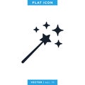 Magic Wand Icon Vector Design Template.