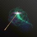 Magic wand sparkle glitter light trail trace Royalty Free Stock Photo