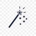 Magic wand transparent icon. Magic wand symbol design from Fairy