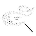 Magic wand on white background illustration. Royalty Free Stock Photo