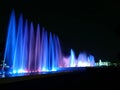 Magic Water Circuit by night in Lima, Peru Royalty Free Stock Photo