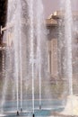 The Magic Water Circuit - park with a series of different fountains in Lima, Peru - fountain water splash.drops,jet,water splash. Royalty Free Stock Photo