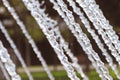 The Magic Water Circuit - park with a series of different fountains in Lima, Peru - fountain water splash.drops,jet,water splash. Royalty Free Stock Photo