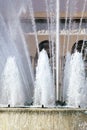 The Magic Water Circuit - park with a series of different fountains in Lima, Peru - fountain water splash.drops,jet,water splash. Royalty Free Stock Photo