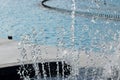 The Magic Water Circuit - park with a series of different fountains in Lima, Peru - fountain water splash.drops,jet,water splash. Royalty Free Stock Photo