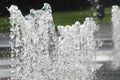 The Magic Water Circuit - park with a series of different fountains in Lima, Peru - fountain water splash.drops,jet,water splash. Royalty Free Stock Photo