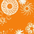 Magic white twirl on a orange background Royalty Free Stock Photo