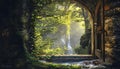 Magic window in forest Royalty Free Stock Photo