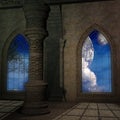 Magic window in a fantasy setting Royalty Free Stock Photo