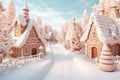 Magic winter town. Ai generated image