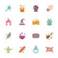 Magic colourful vector icon set Royalty Free Stock Photo