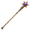 Magic wizard staff on white background Royalty Free Stock Photo