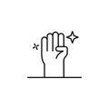 Magic zombie hand outline icon. Signs and symbols can be used for web, logo, mobile app, UI, UX Royalty Free Stock Photo