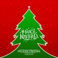 Magica Navidad, Magic Christmas Spanish text Royalty Free Stock Photo