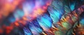 Colorful butterfly wings. Closeup insect wings in magical mystical style. AI generated.