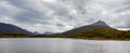 Magical austral Magellanic subpolar forests and turquoise lagoons in Tierra del Fuego National Park, Beagle Channel, Patagonia,