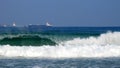 The magical beauty of the Mediterranean Sea in Ashdod. Israel.