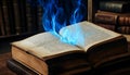 Mystical Book with Blue Essence