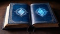 Mystical Book with Blue Essence