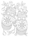 Magical Christmas coloring page, Merry Christmas coloring page, Happy Christmas Coloring