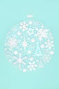 Magical Christmas Tree Round Shape Bauble Decoration Royalty Free Stock Photo