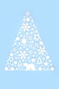 Magical Christmas Tree Shape with Bauble Decorations Royalty Free Stock Photo