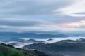 Magical cloud kissing hill top Royalty Free Stock Photo