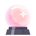 Magical Crystal Ball Icon, Astrology And Spirituality Symbol