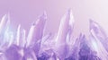 This magical 3d rendering features a cluster of purple crystals, their facets catching the light and creating a