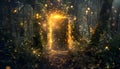 A magical door in the forest Royalty Free Stock Photo