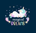 Magical dreams from unicorns.