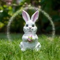 Magical Easter Bunny spreading happiness with a trail of glitter