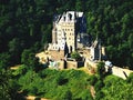 Magical: Eltz Castle With its unique location in the heart of the wild natural scenery of the Elzbach valley and its fascinating. Royalty Free Stock Photo