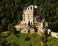 Magical: Eltz Castle With its unique location in the heart of the wild natural scenery of the Elzbach valley and its fascinating. Royalty Free Stock Photo