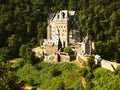 Magical: Eltz Castle With its unique location in the heart of the wild natural scenery of the Elzbach valley and its fascinating a Royalty Free Stock Photo