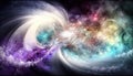 Magical fantasy abstract swirling fairy dust. Sparkling glowing surreal explosion. Space galaxy imagination cosmos wallpaper