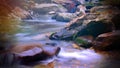 Magical Fantasy Sunlight Colorful Shinning over a Creek or River in the Smoky Mountains Royalty Free Stock Photo