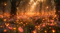 Enchanted Forest at Sunset Royalty Free Stock Photo