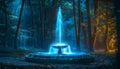 Magical fountain in the forest