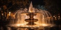 A magical fountain with water turning into sparkling stardust, representing the transformation of the ordinary into the