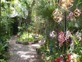 Magical garden featuring spinners and wind chimes