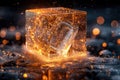 Magical Glowing Dice and Particles in Mystical Ambiance Royalty Free Stock Photo